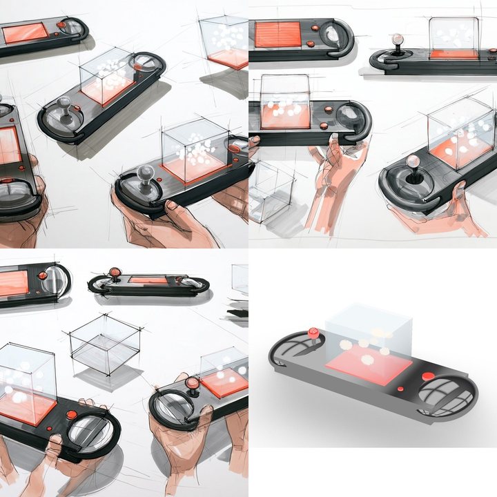 Pocket, atari concept concept: sketches