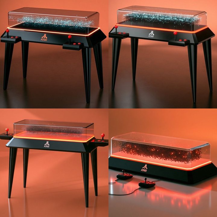 Table, atari concept concept: renders
