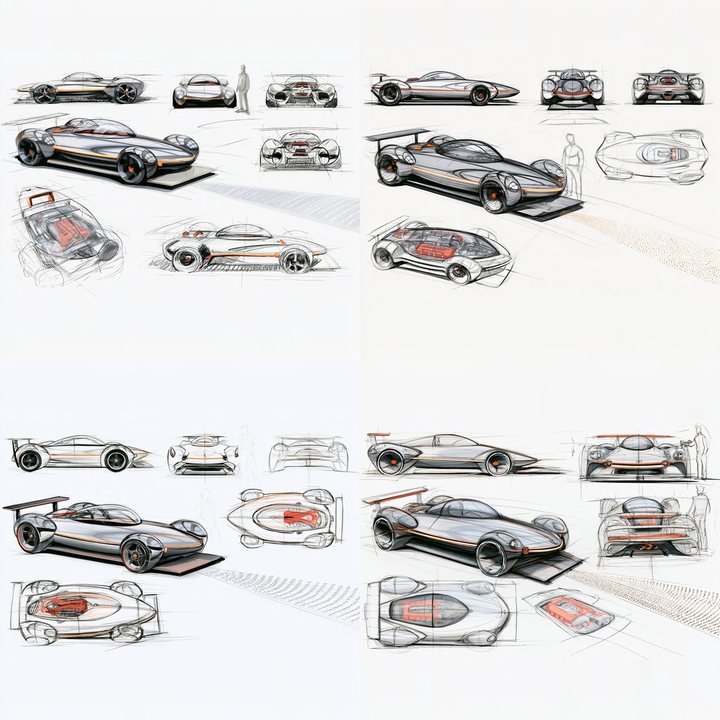 Sting, concept car concept: sketches