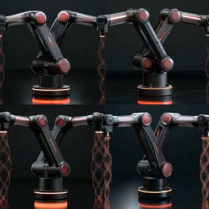 Twin, robot arm concept: renders